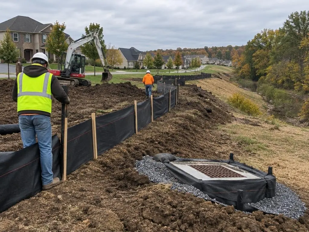 Silt Fence & Sediment Control in Kansas City, MO